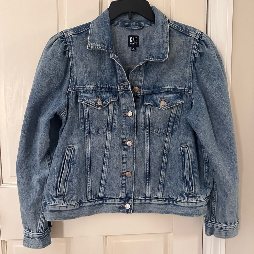 Puff Sleeve Icon Denim Jacket Women’s XL